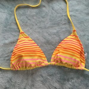 Yellow-Pink-Red-Orange bikini top
